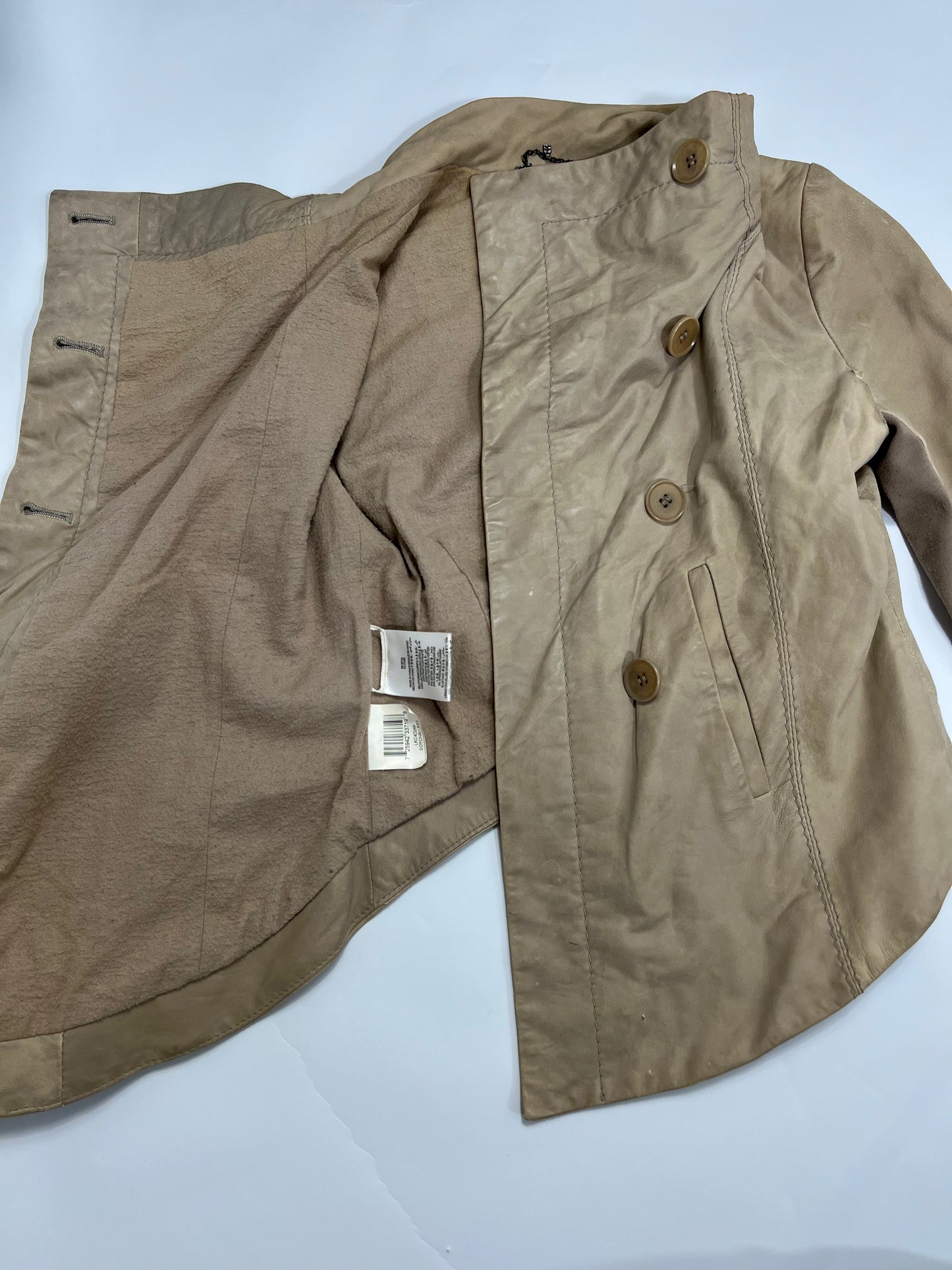 VINTAGE ASYMMETRIC LEATHER JACKET