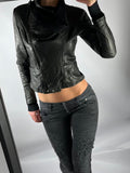 VINTAGE ASYMMETRICAL CROP JACKET