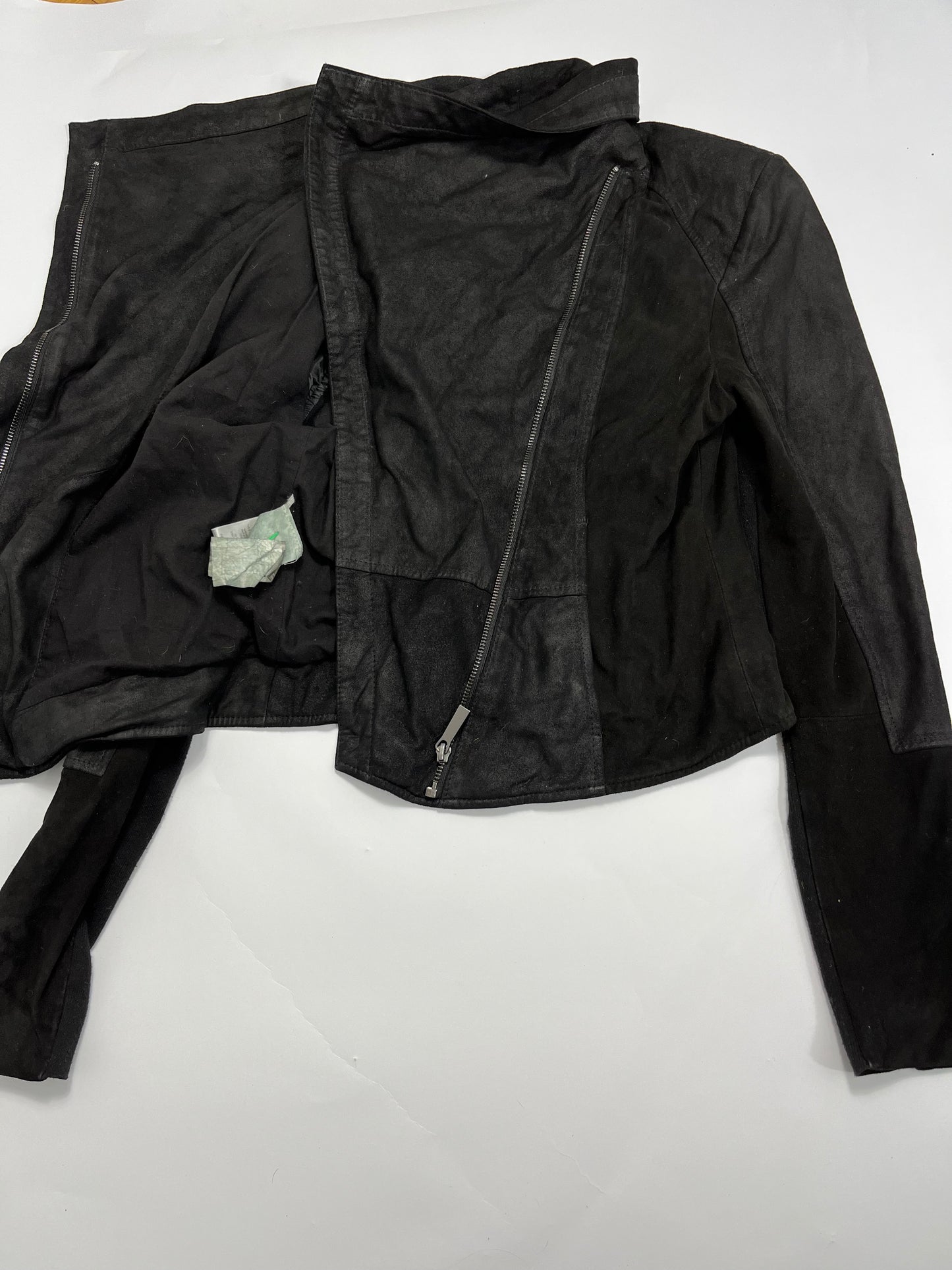 VINTAGE ASYMMETRIC LEATHER JACKET