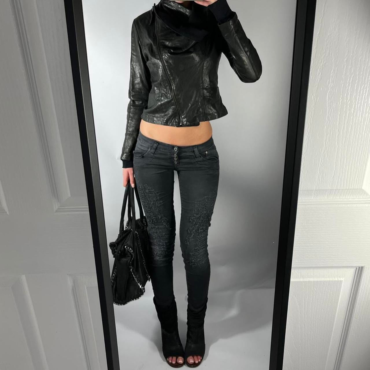 VINTAGE ASYMMETRICAL CROP JACKET