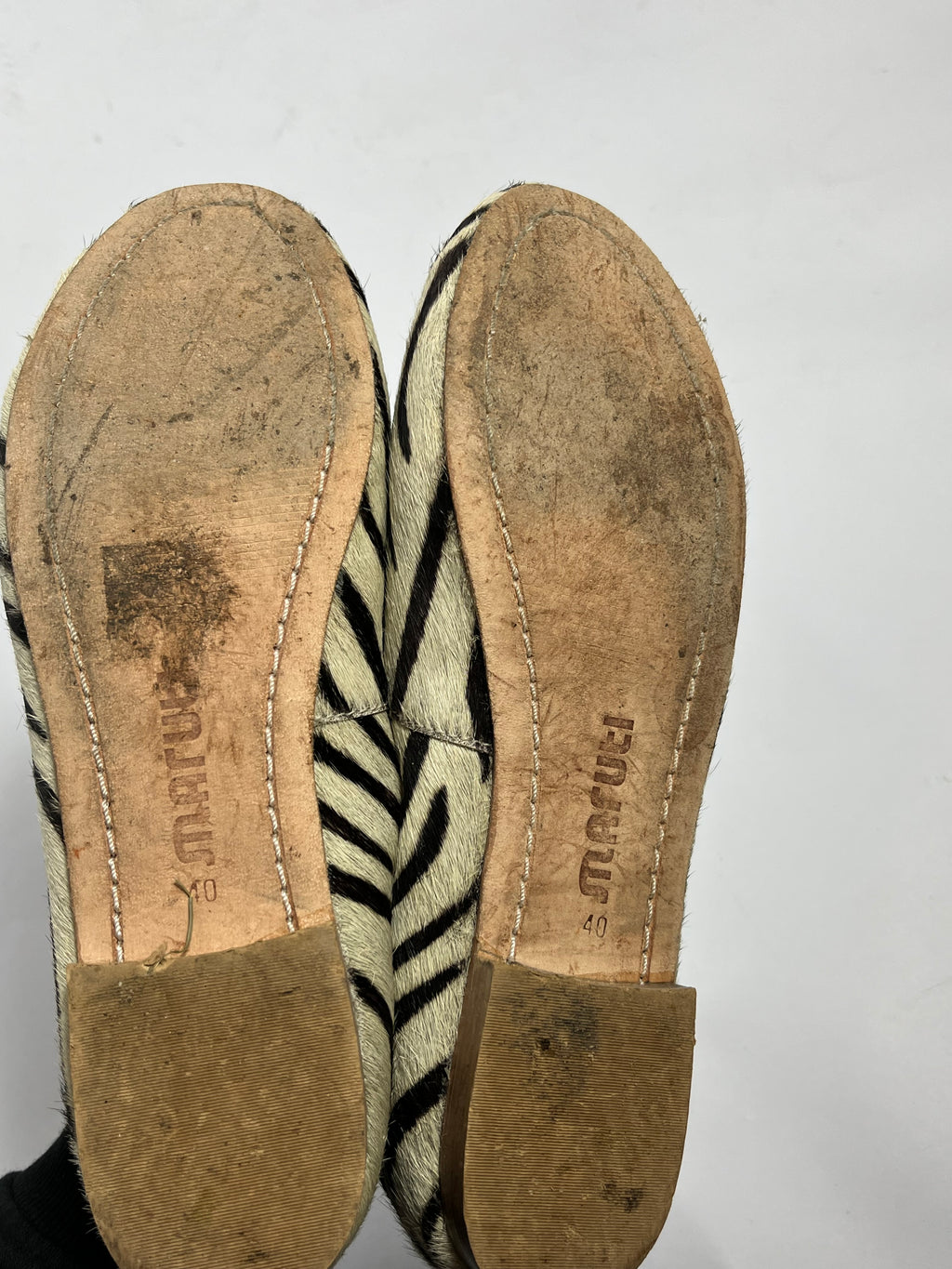 VINTAGE PONY FUR BALLERINA FLATS EU40