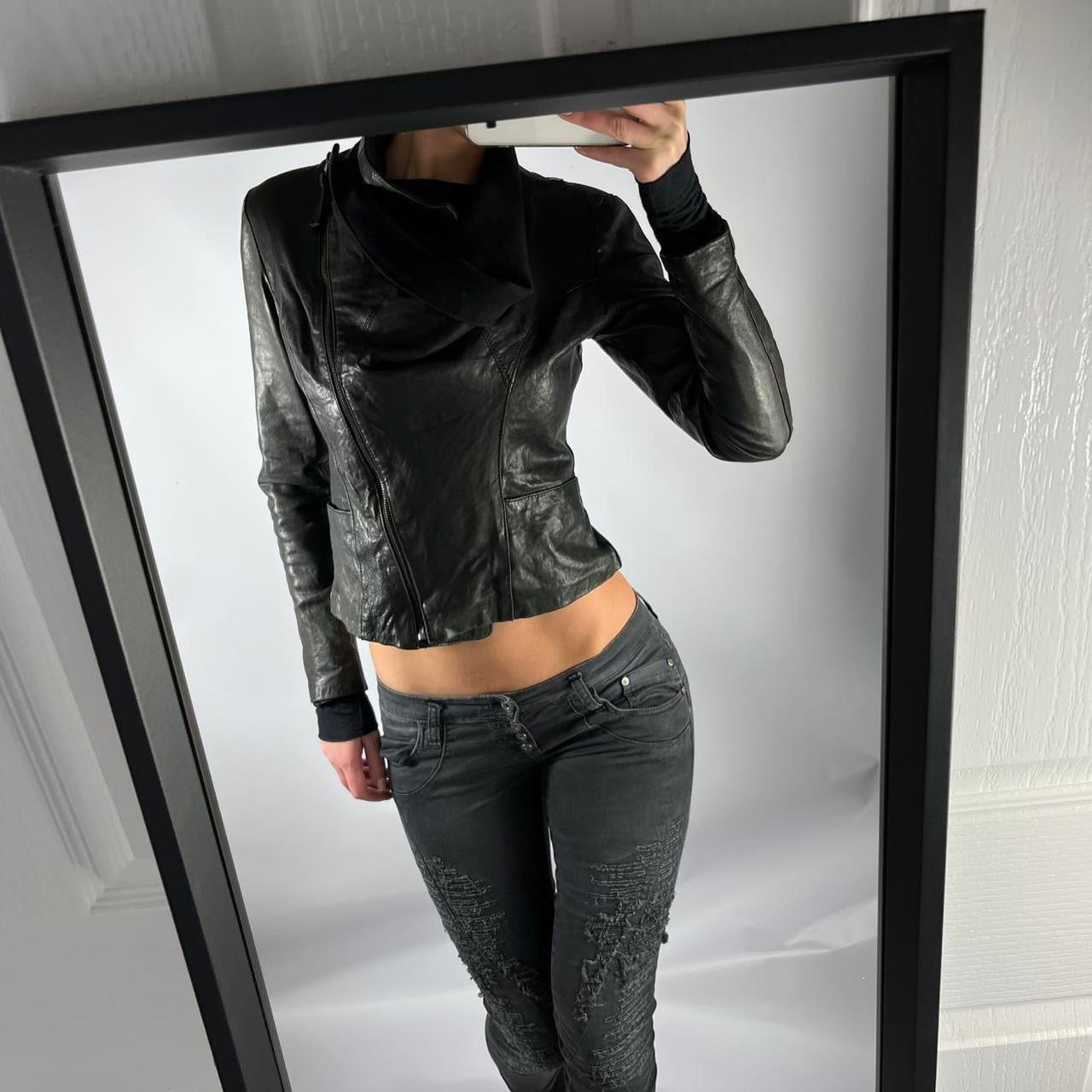 VINTAGE ASYMMETRICAL CROP JACKET