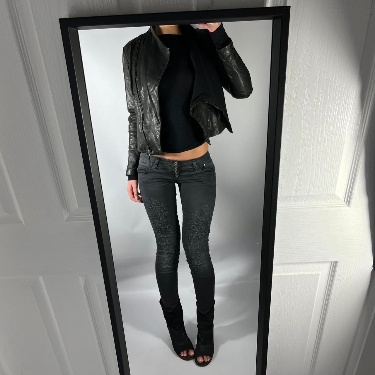 VINTAGE ASYMMETRICAL CROP JACKET