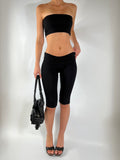 FOLDOVER CAPRI PANTS IN BLACK