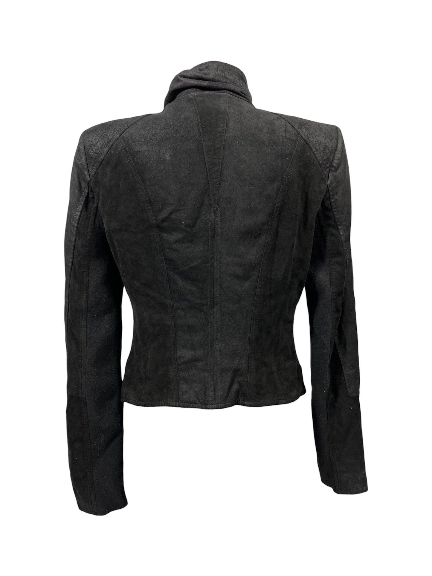 VINTAGE ASYMMETRIC LEATHER JACKET