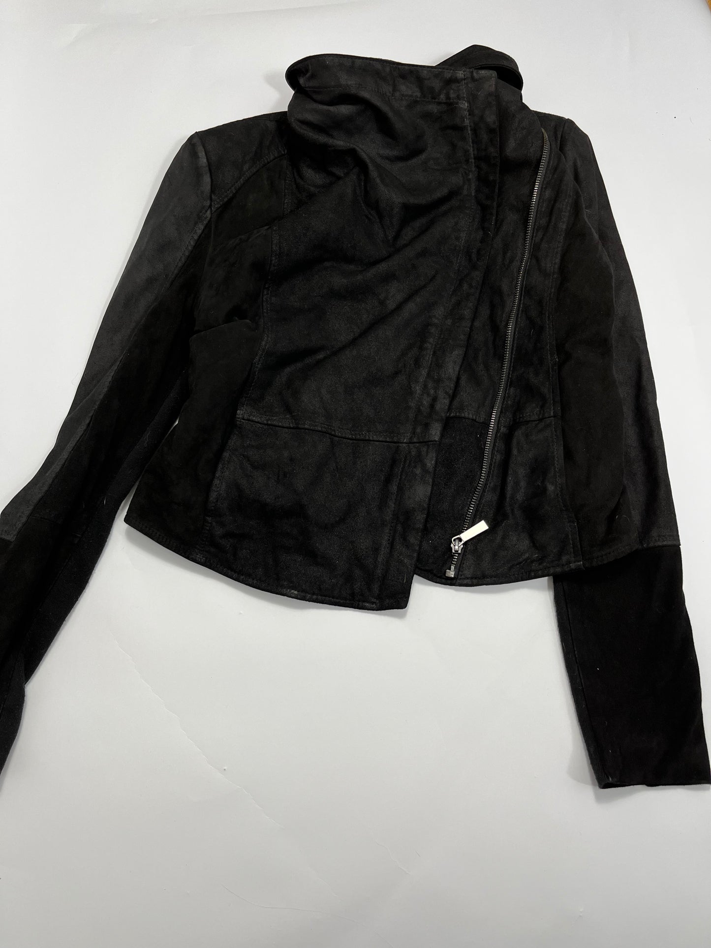 VINTAGE ASYMMETRIC LEATHER JACKET