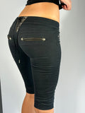 VINTAGE GUESS LOW RISE LACE BACK CAPRI PANTS