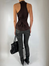 Load image into Gallery viewer, TWO LAYER TIE TOP IN BROWN
