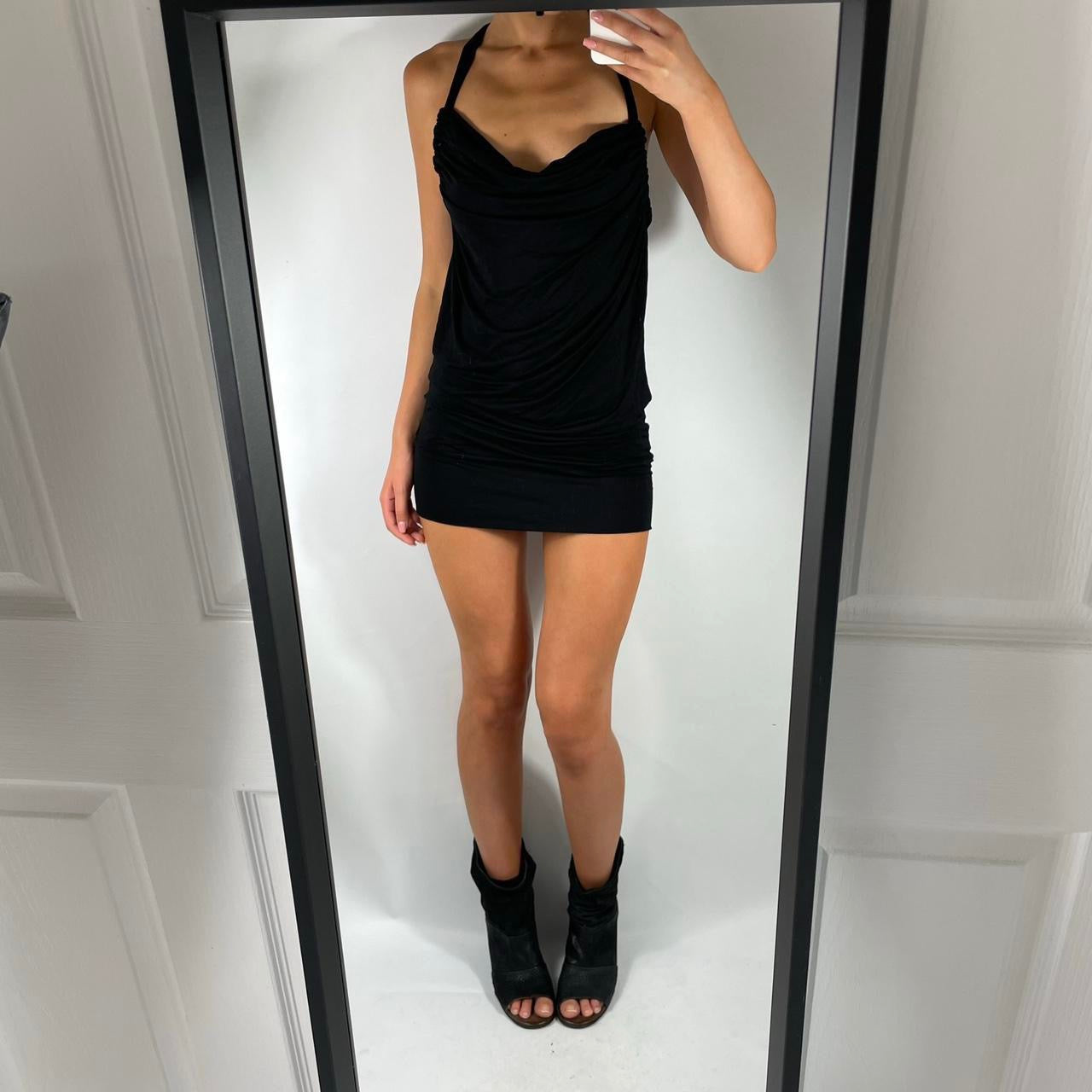 VINTAGE BACKLESS MINI DRESS