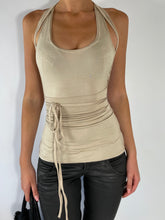 Load image into Gallery viewer, TWO LAYER TIE TOP IN TAN
