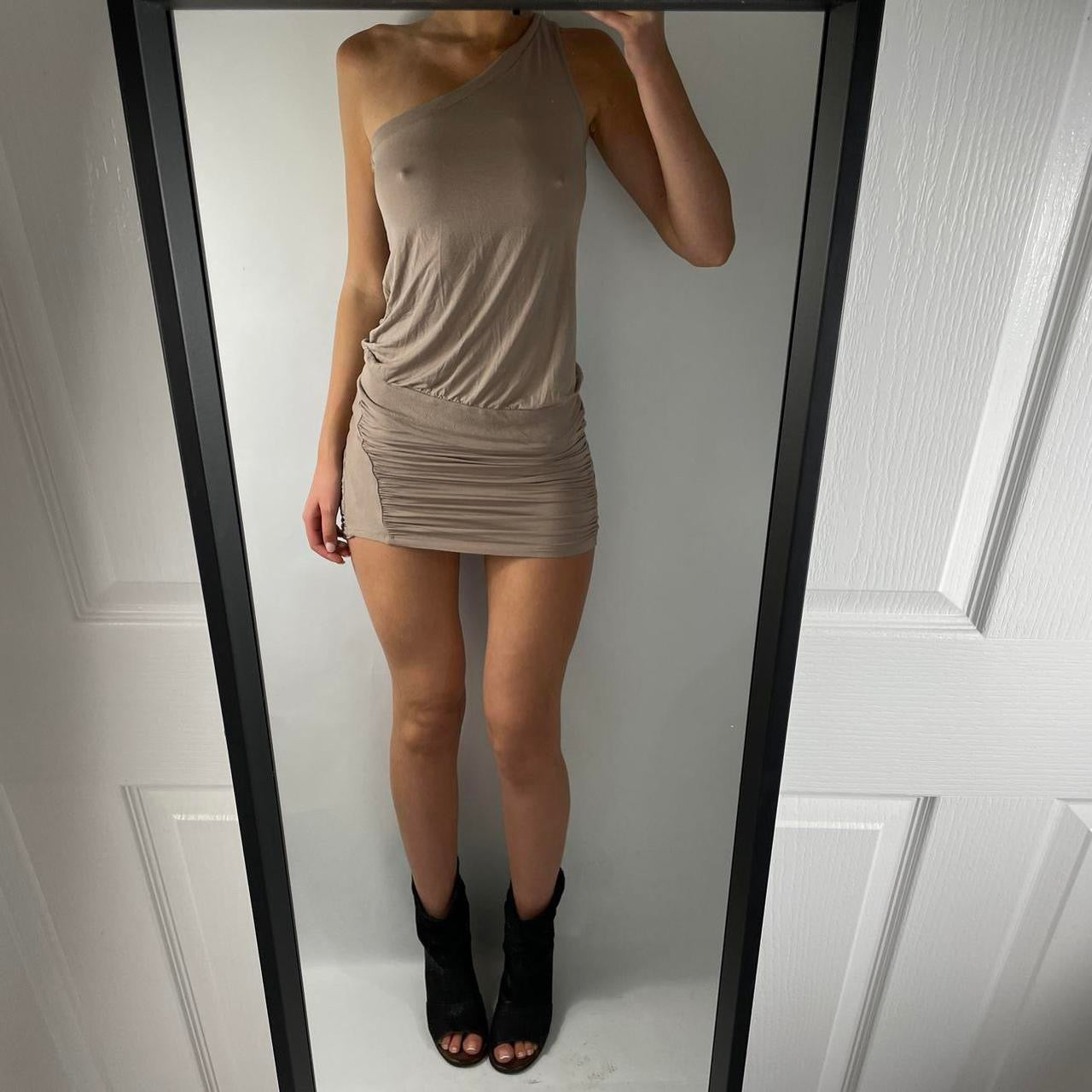 VINTAGE ASYMMETRIC MINI DRESS