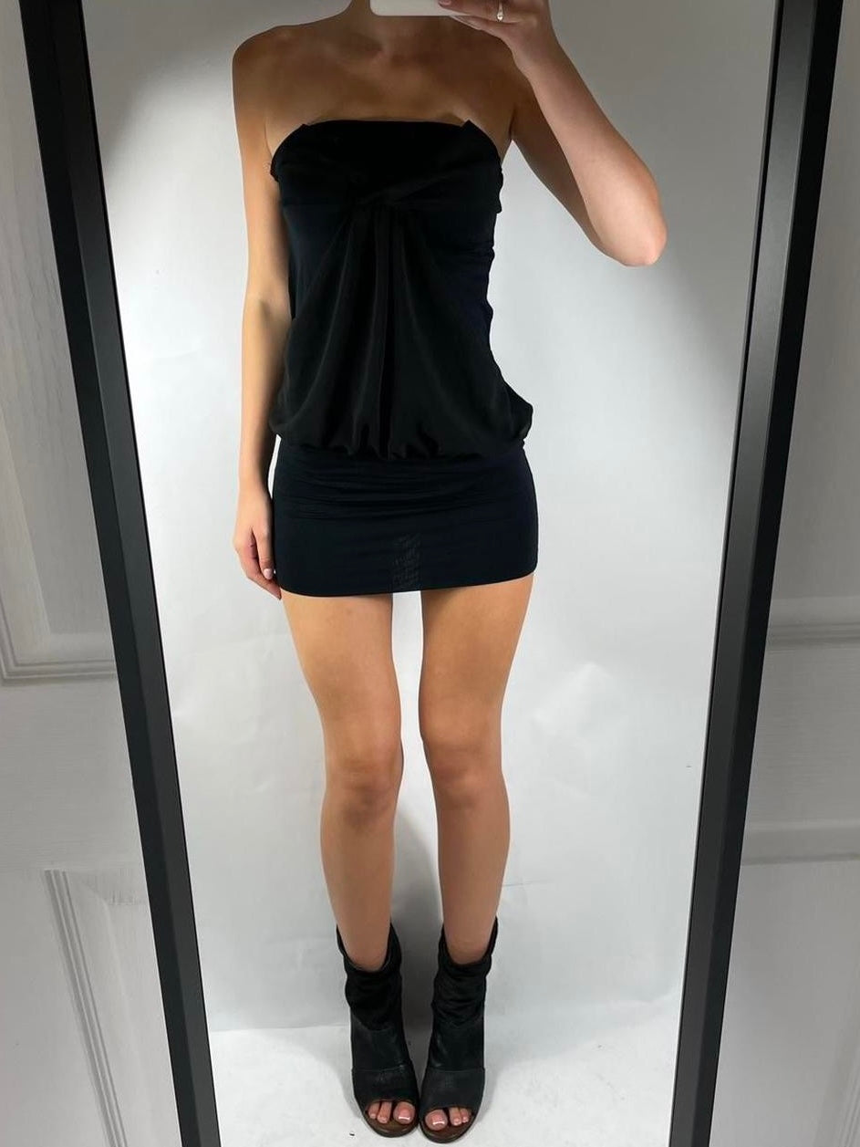 VINTAGE BANDEAU MINI DRESS