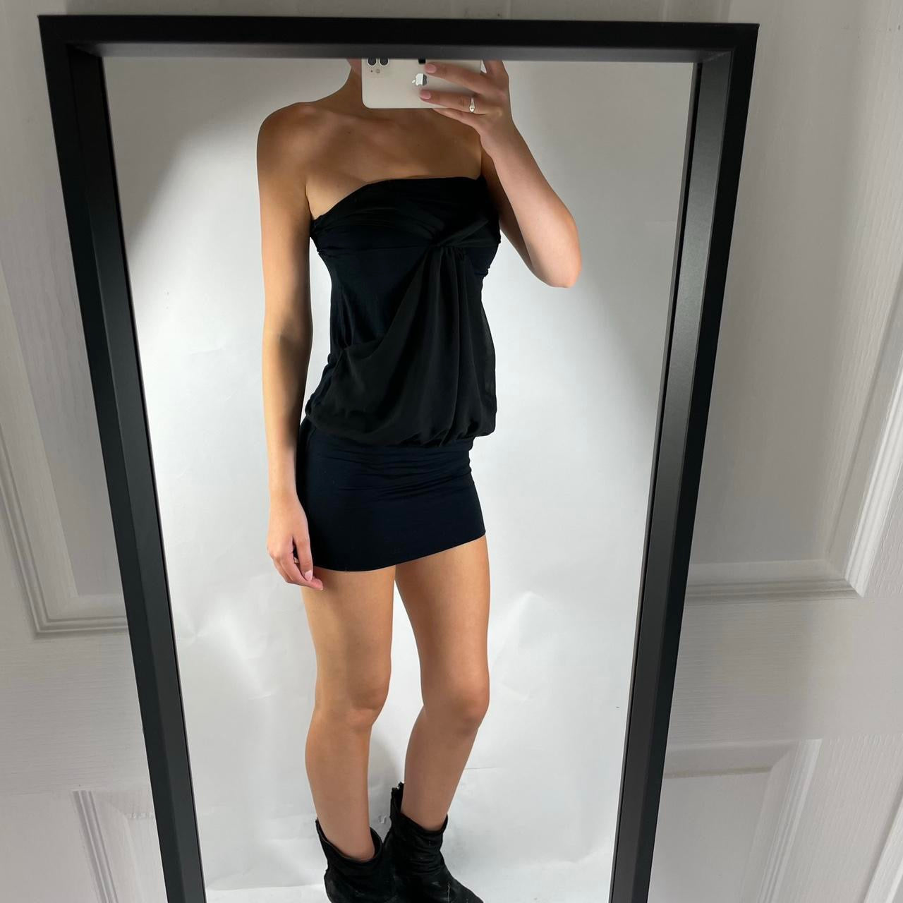 VINTAGE BANDEAU MINI DRESS