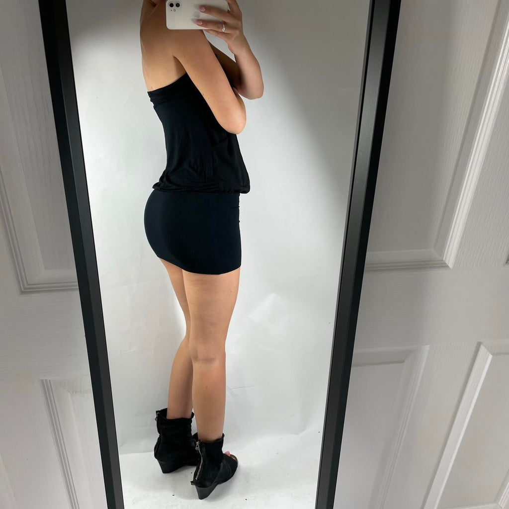 VINTAGE BANDEAU MINI DRESS