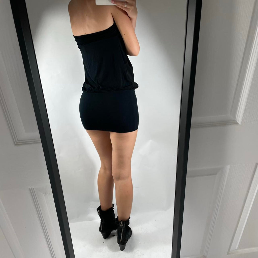 VINTAGE BANDEAU MINI DRESS