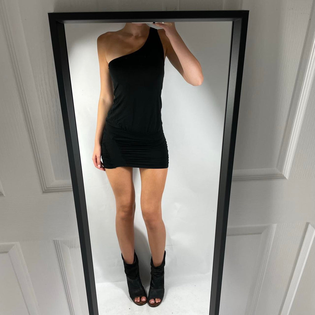 VINTAGE ASYMMETRIC MINI DRESS