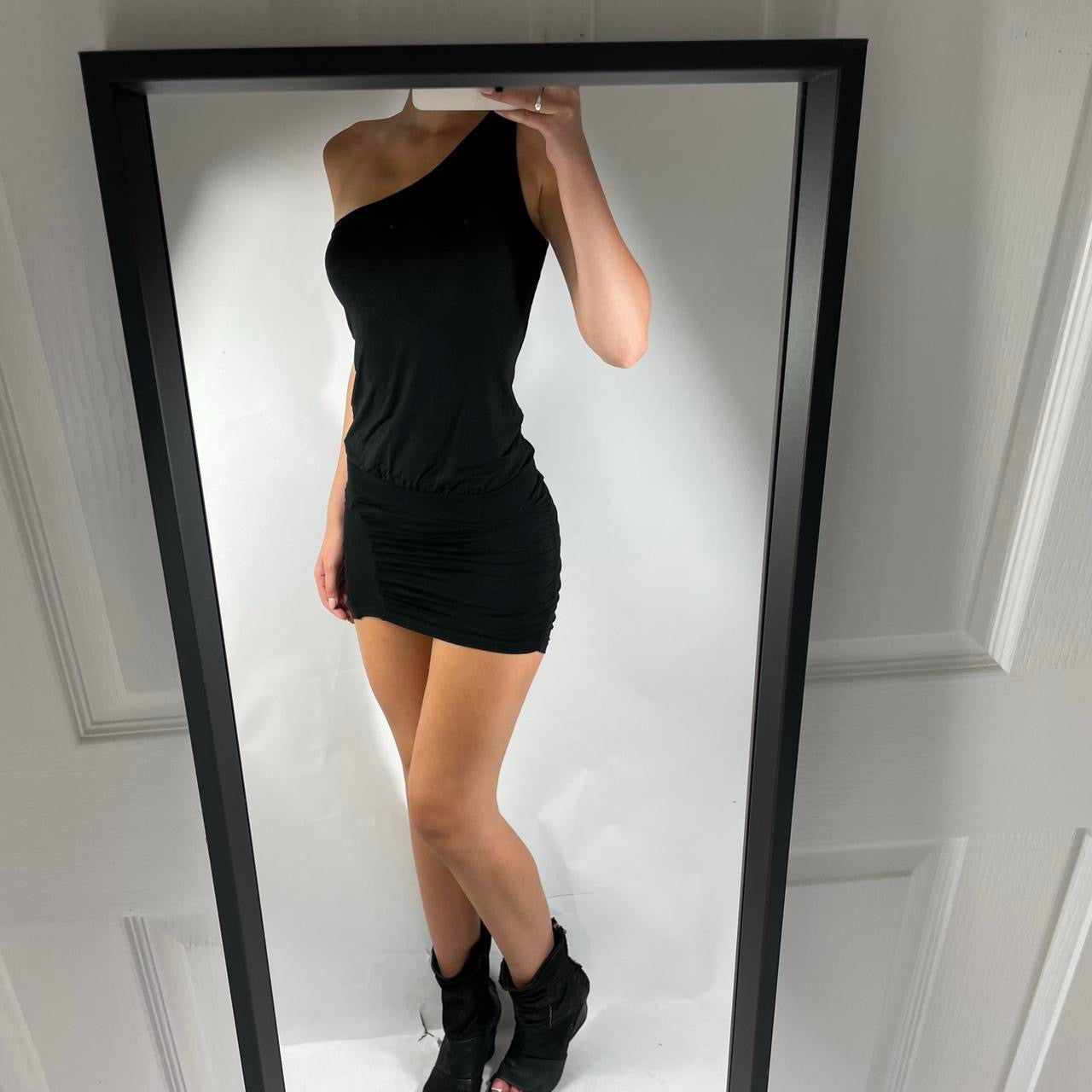 VINTAGE ASYMMETRIC MINI DRESS