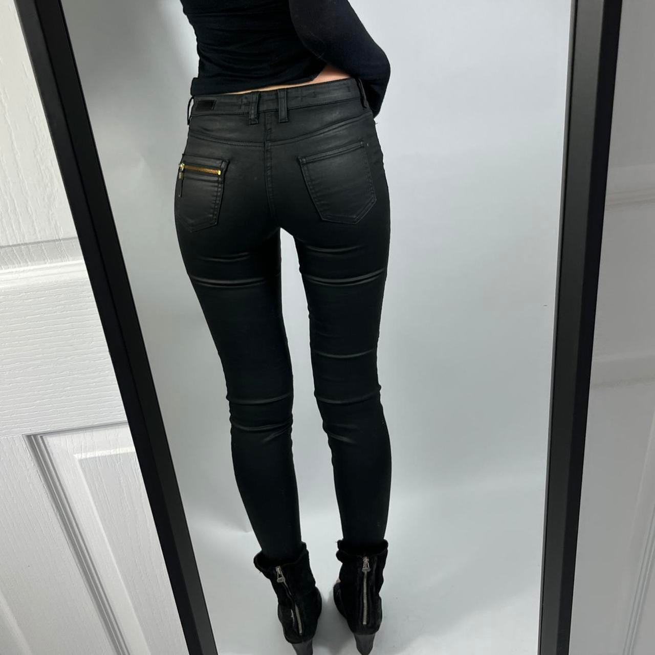 VINTAGE GUESS VERONIQUE BIKER MID RISE JEANS