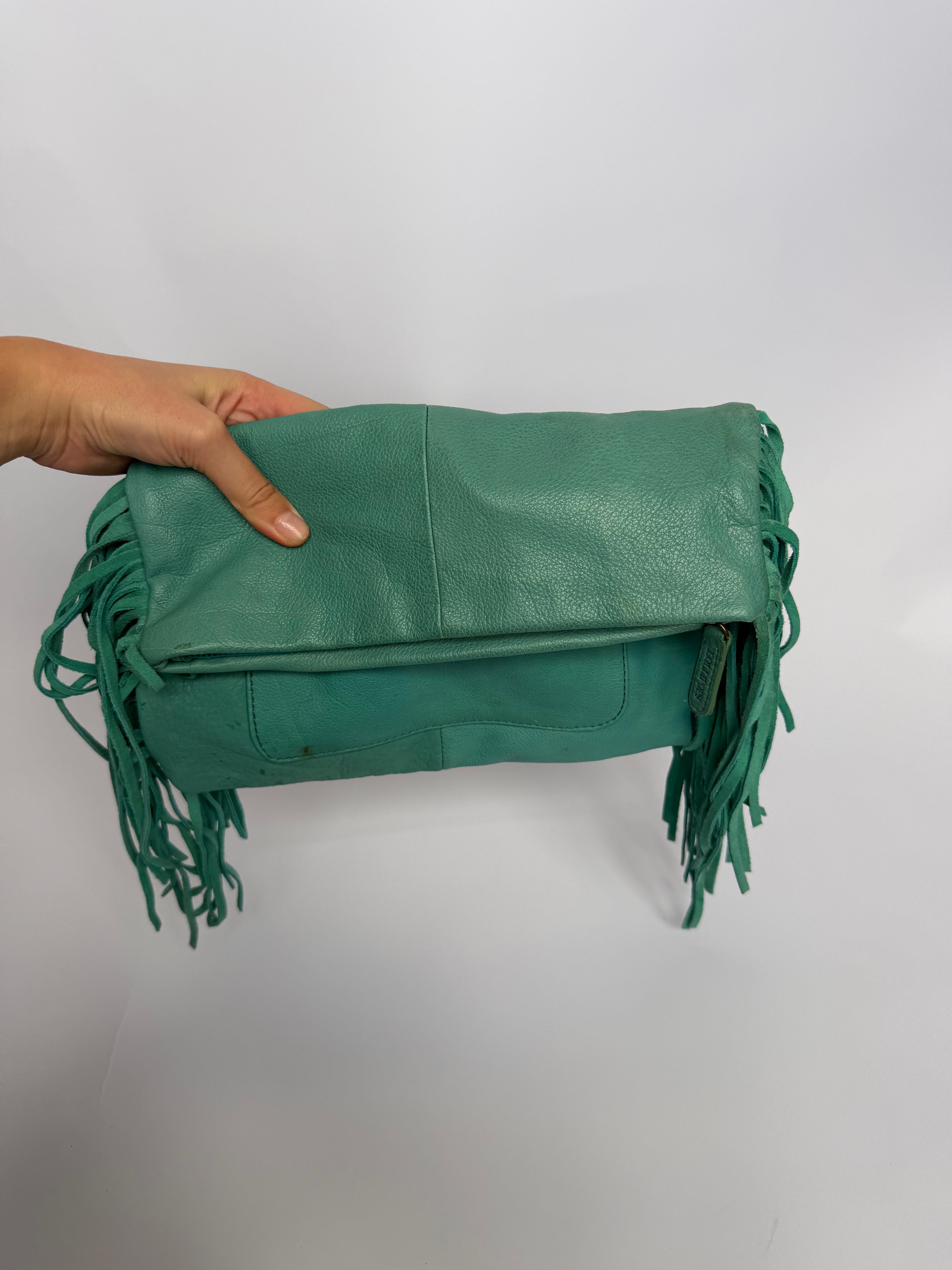 VINTAGE LEATHER FRINGE BAG