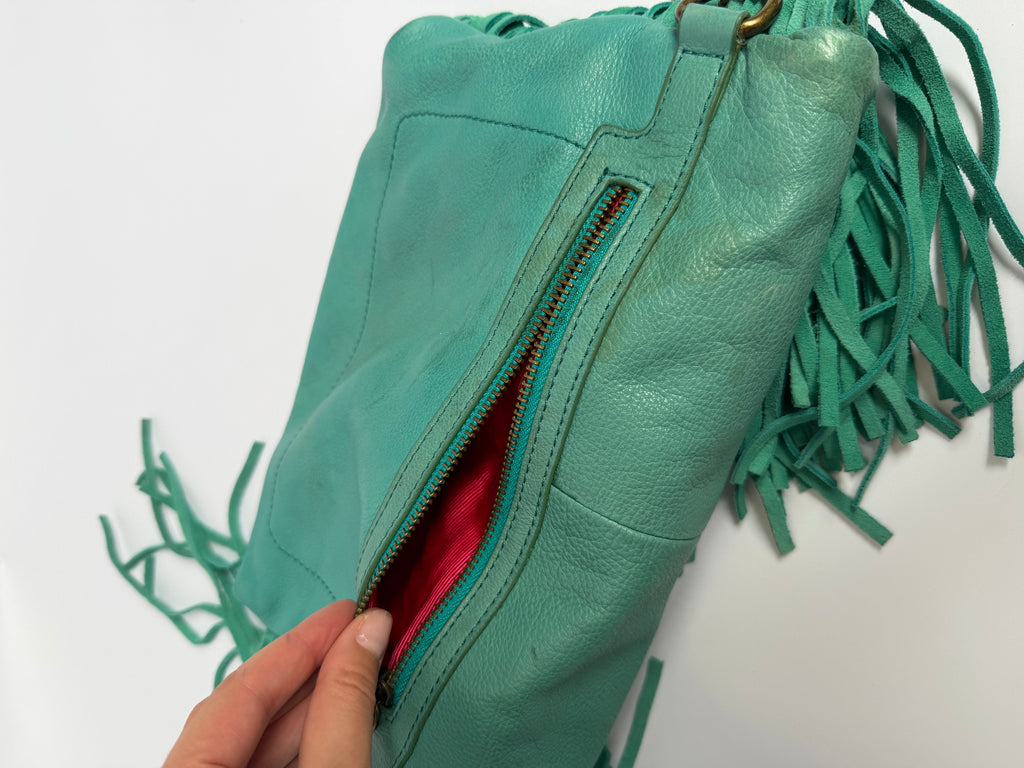 VINTAGE LEATHER FRINGE BAG