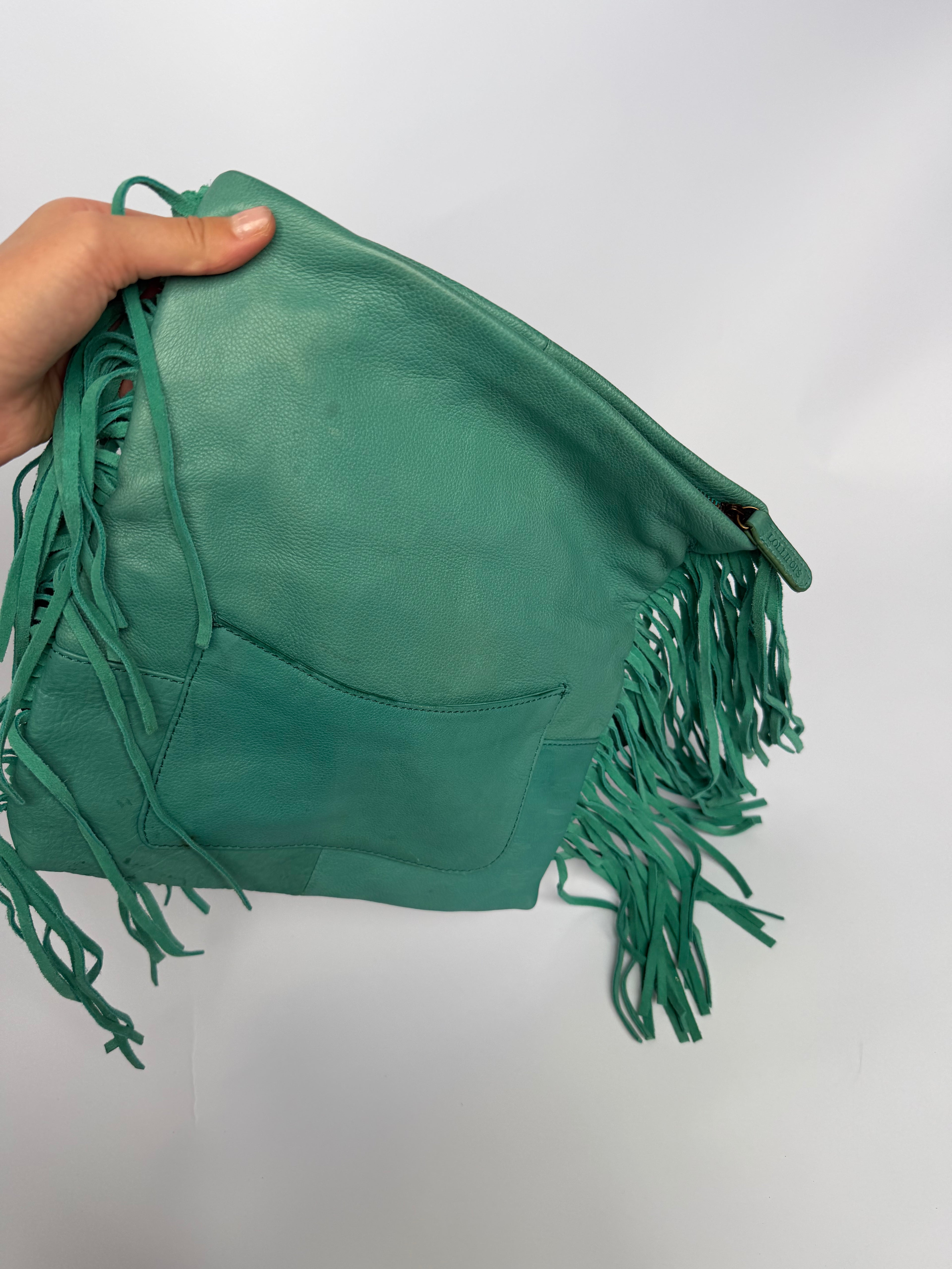VINTAGE LEATHER FRINGE BAG