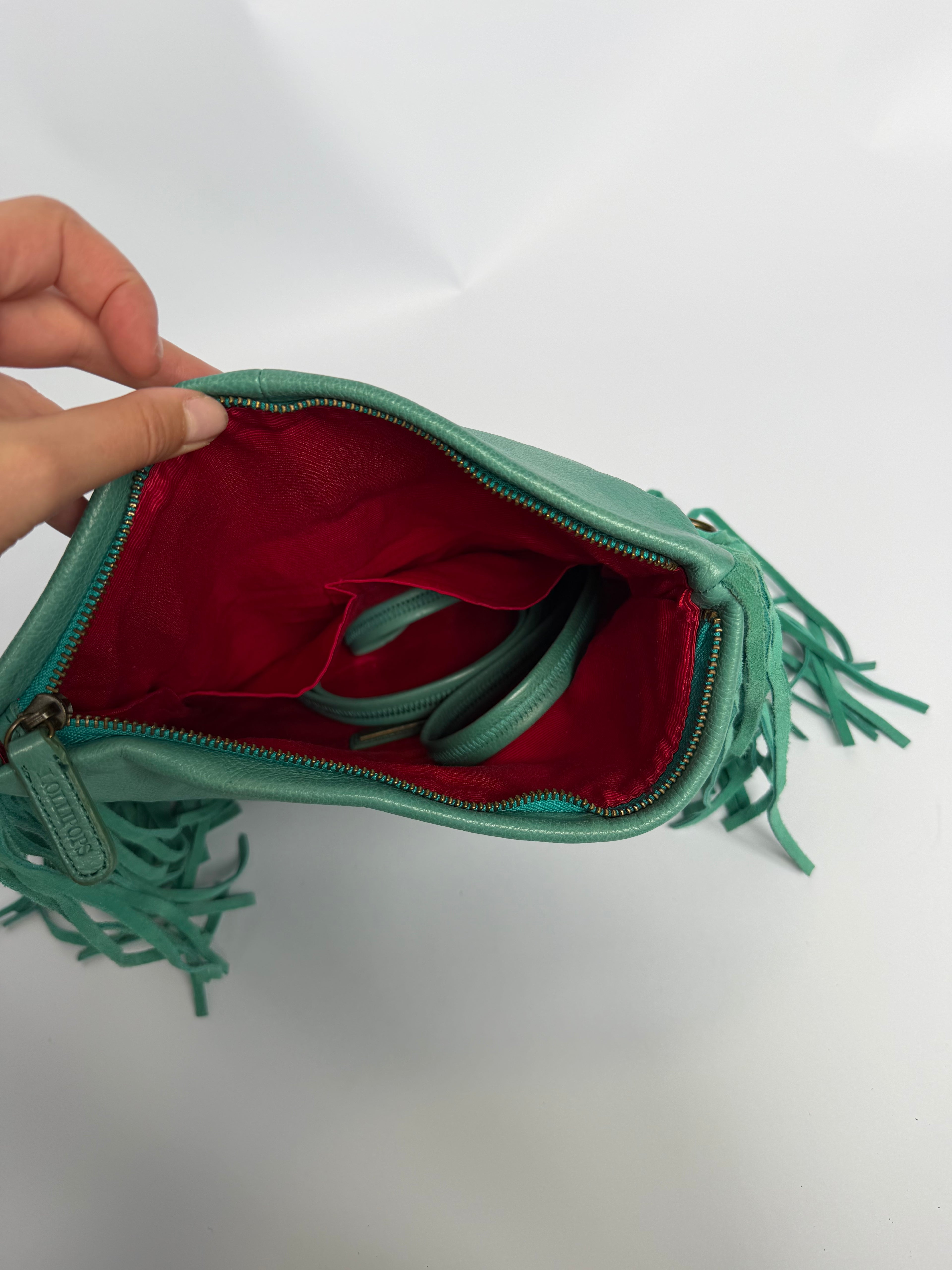 VINTAGE LEATHER FRINGE BAG