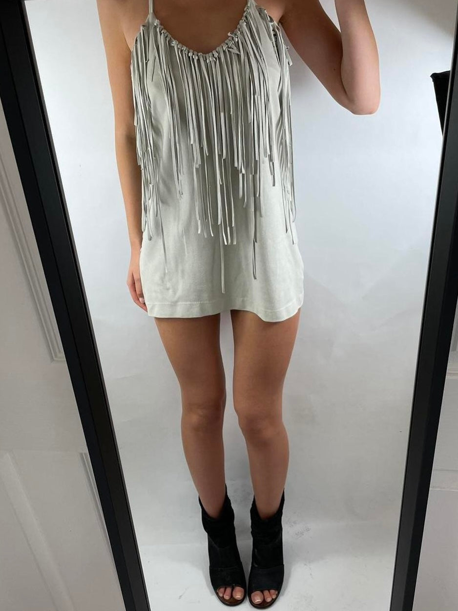 VINTAGE FRINGE MINI DRESS