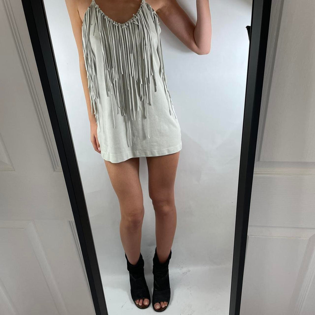 VINTAGE FRINGE MINI DRESS