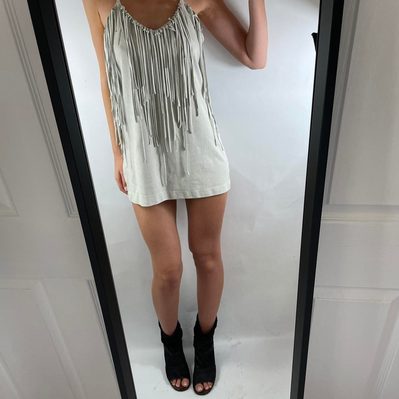 VINTAGE FRINGE MINI DRESS