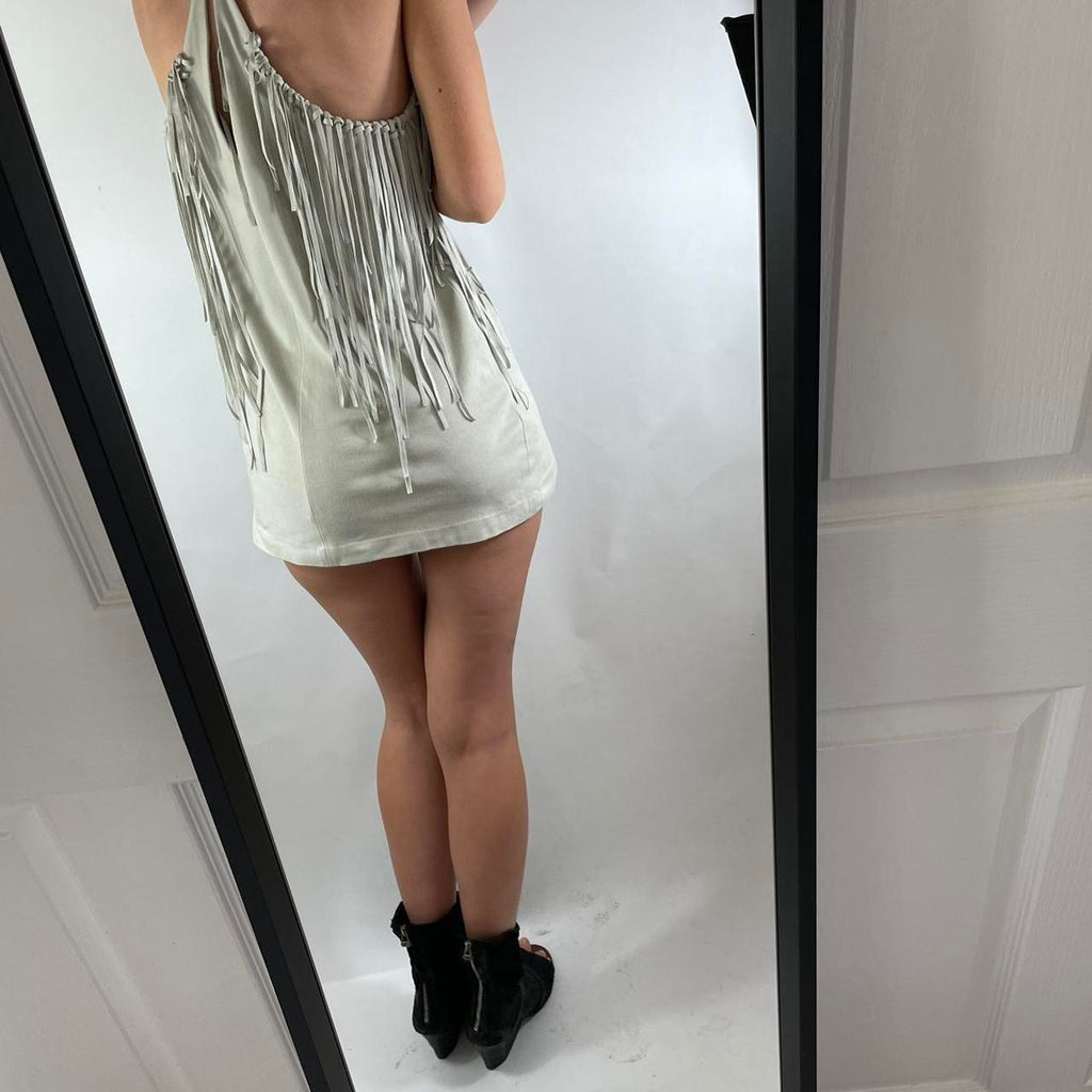 VINTAGE FRINGE MINI DRESS