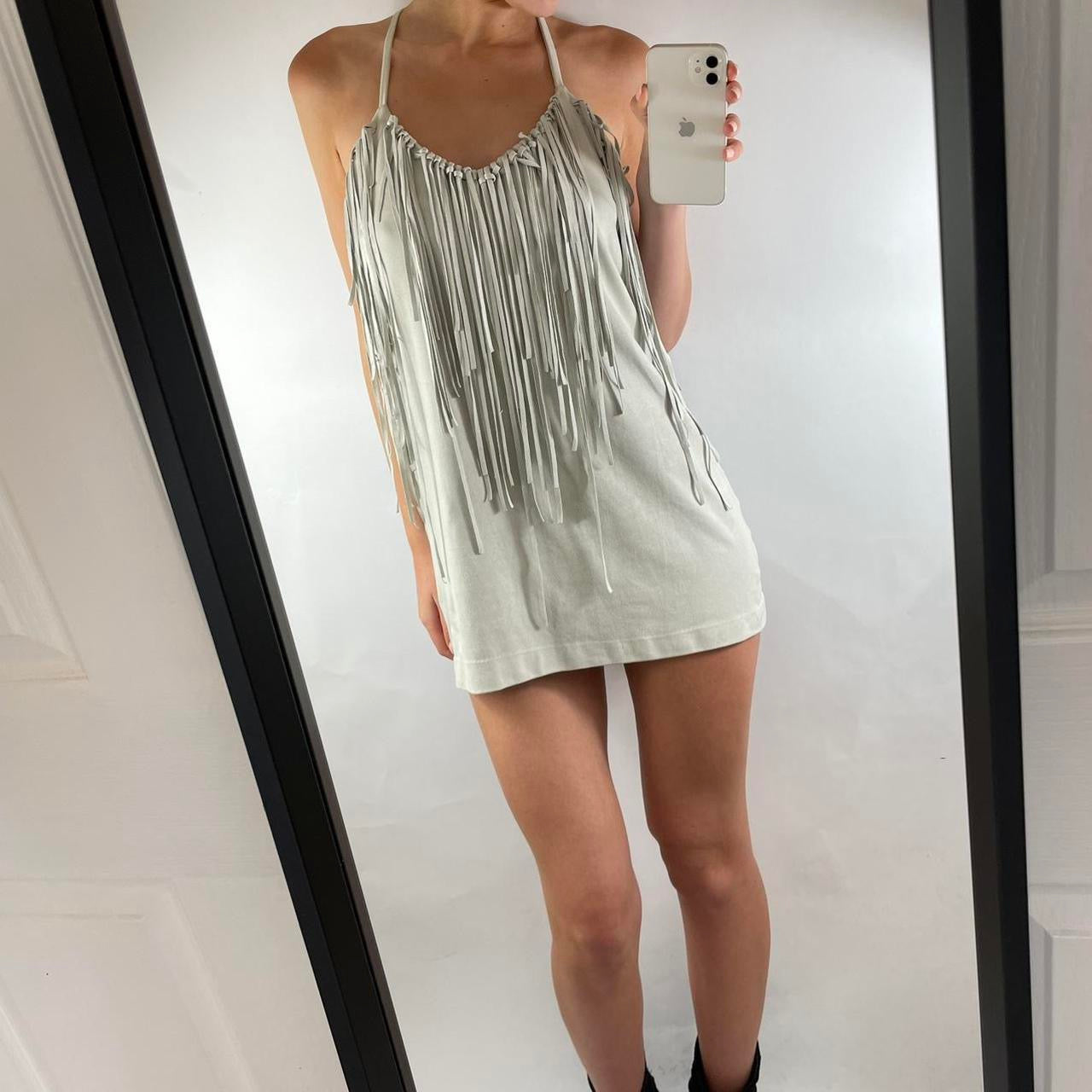 VINTAGE FRINGE MINI DRESS