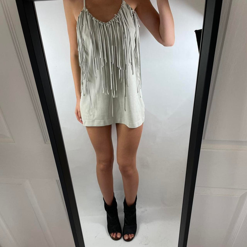 VINTAGE FRINGE MINI DRESS