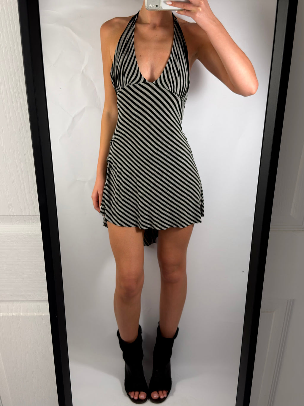 VINTAGE PINSTRIPE MINI DRESS