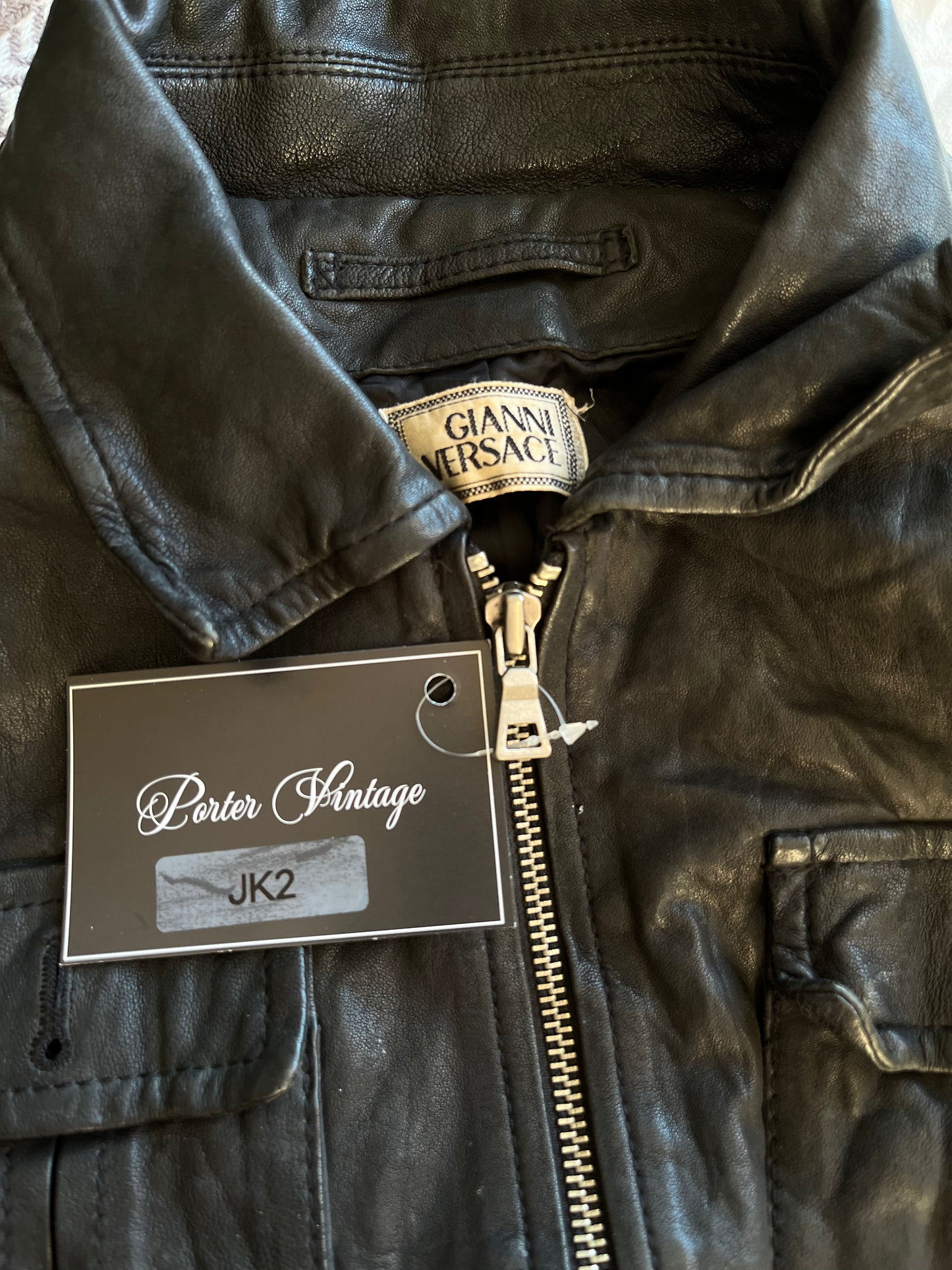 VINTAGE VERSACE LEATHER JACKET