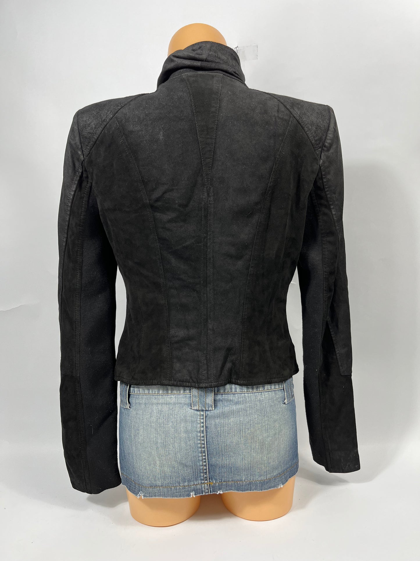 VINTAGE ASYMMETRIC LEATHER JACKET