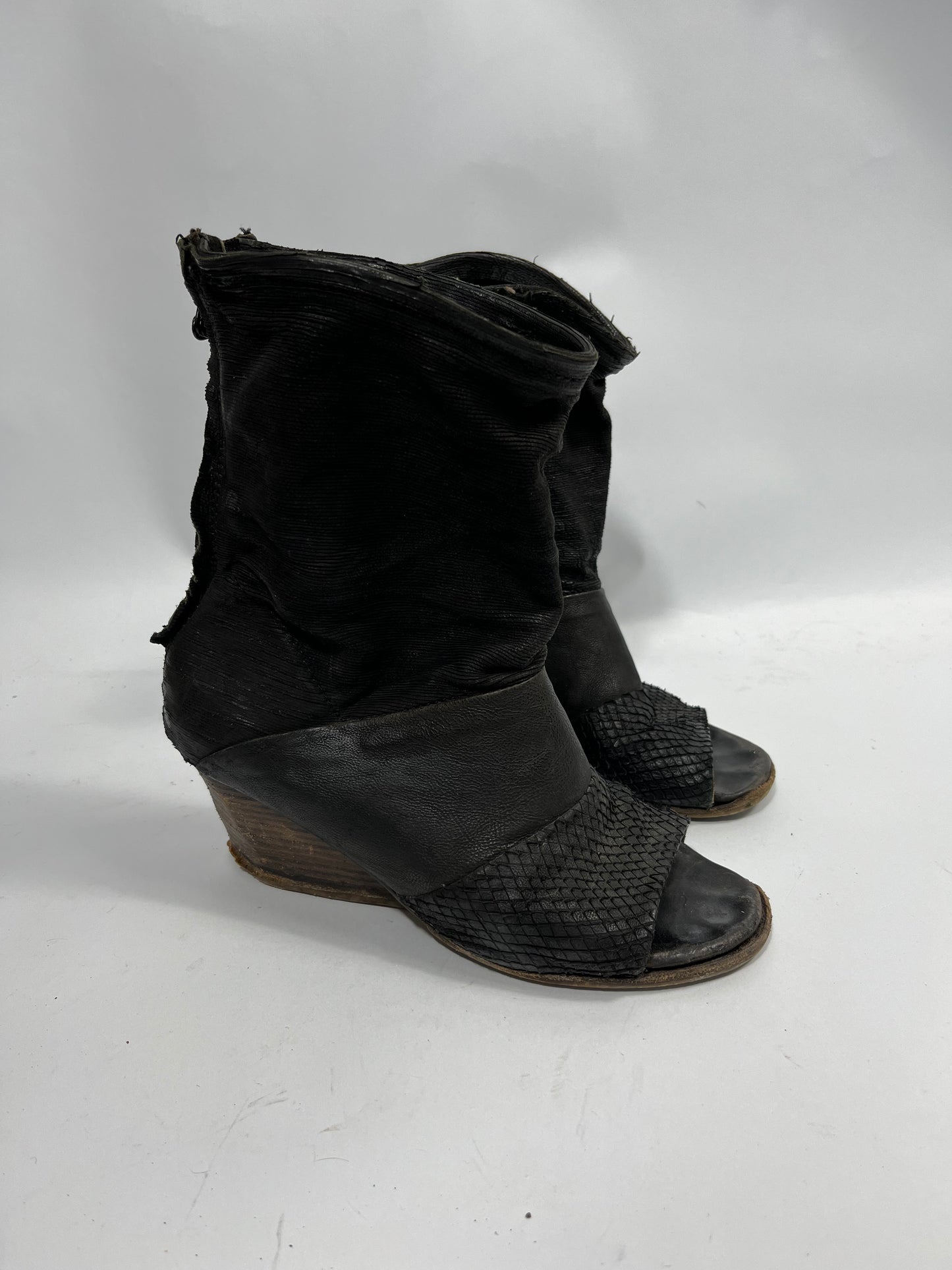 AS98 OPEN TOE WEDGE HEELS