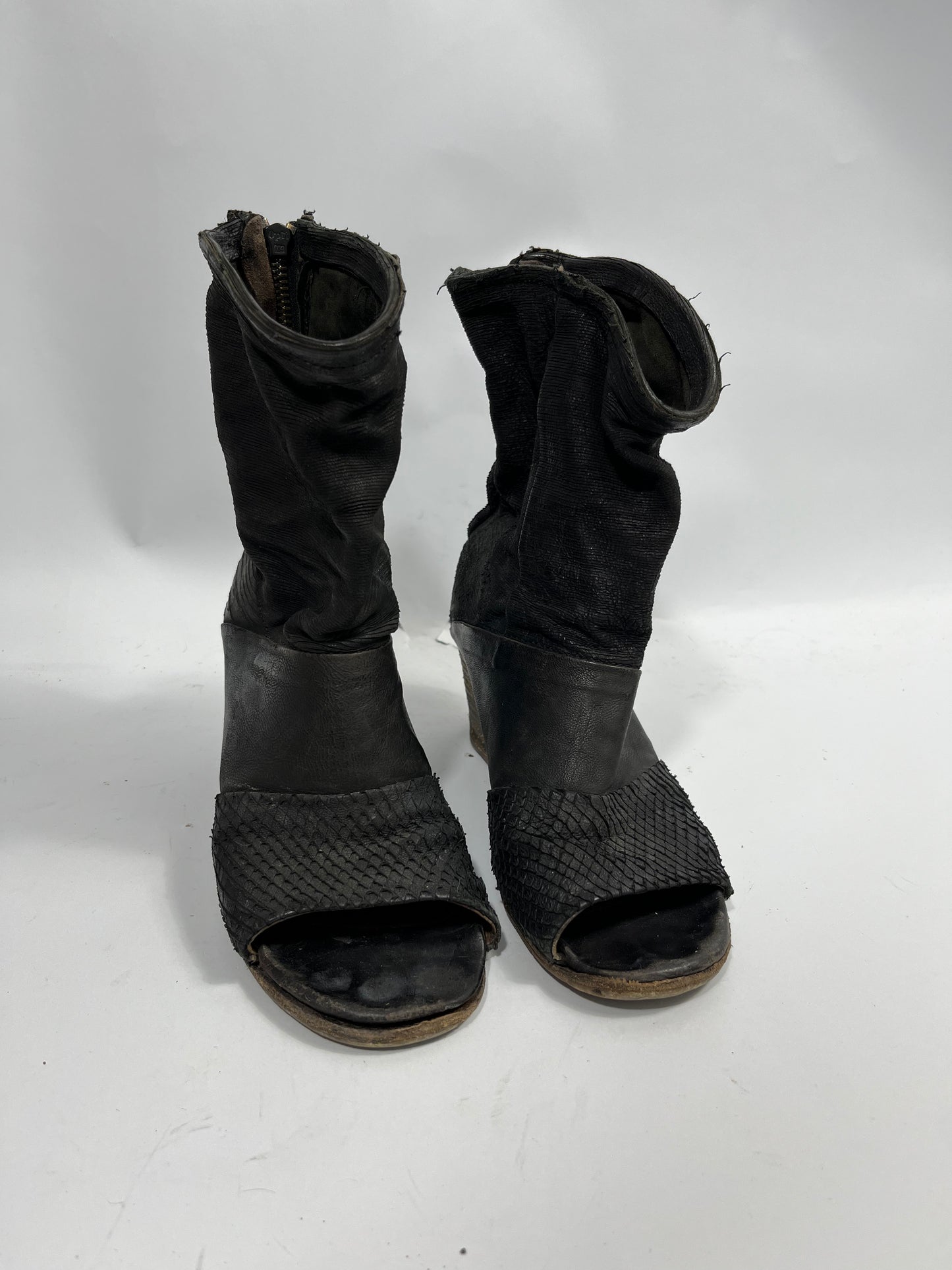 AS98 OPEN TOE WEDGE HEELS