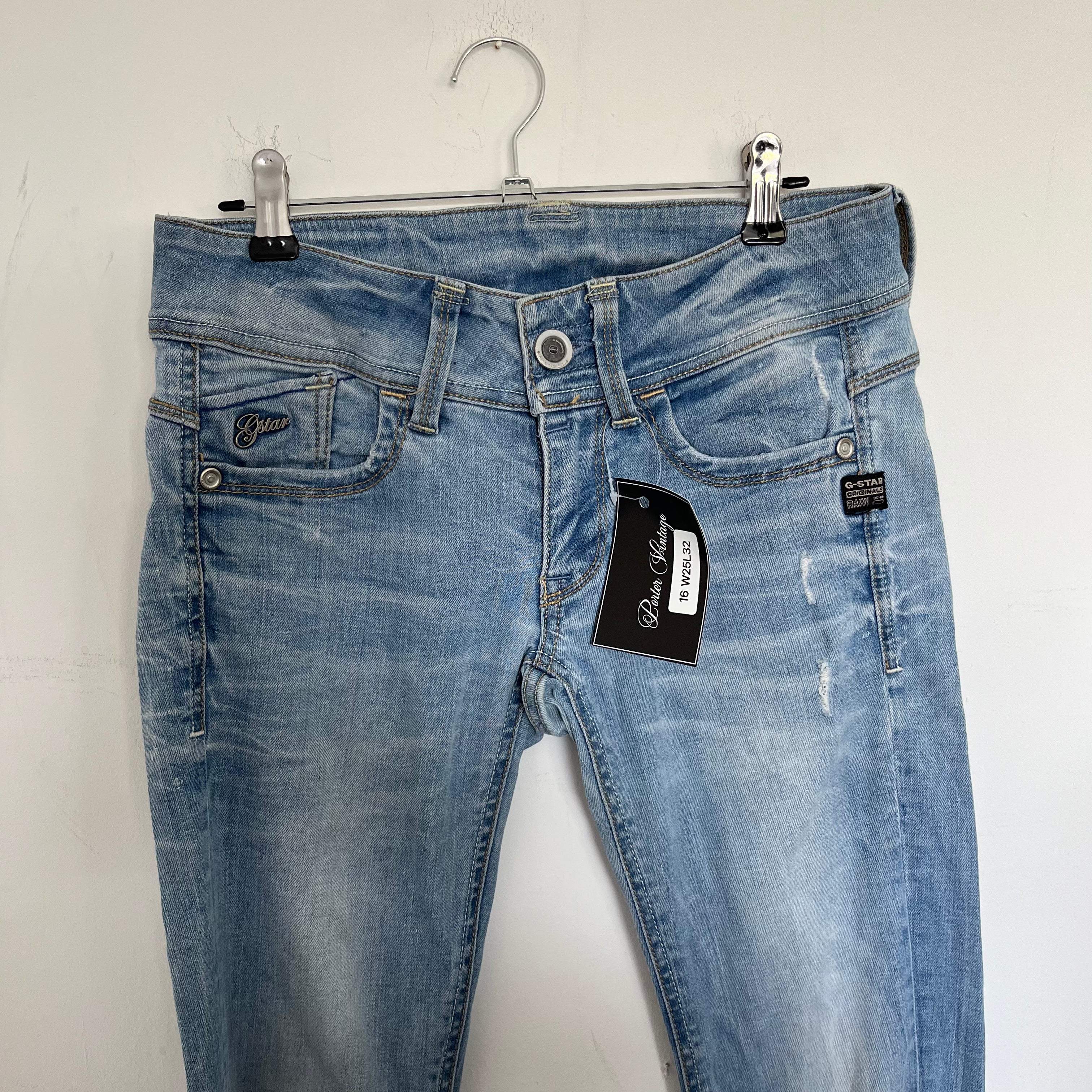 VINTAGE 2000S G STAR LOW RISE JEANS SIZE 25