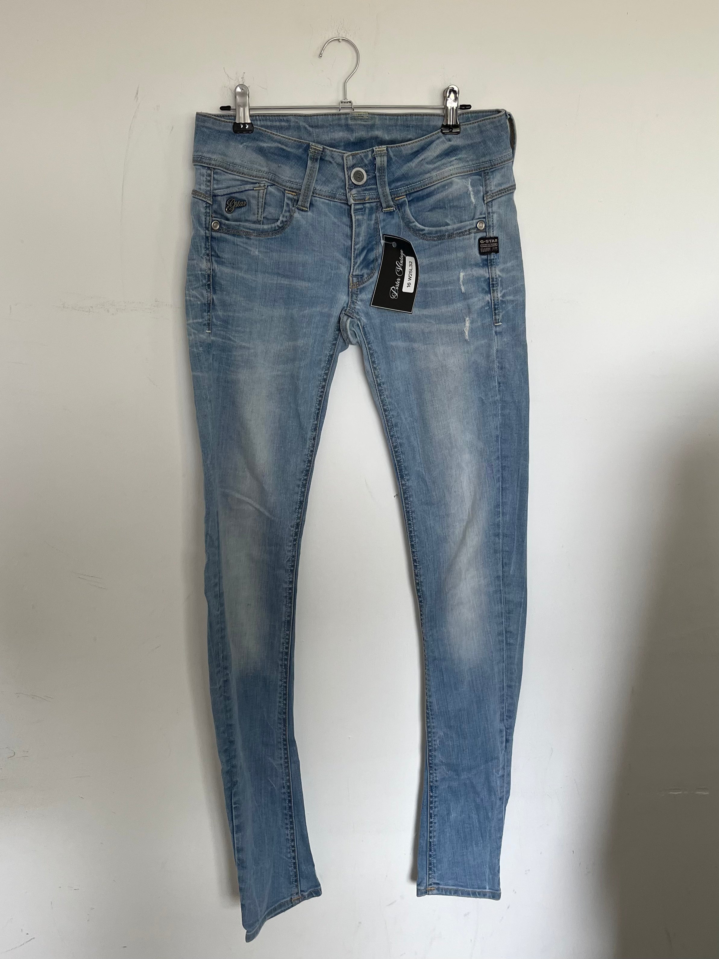 VINTAGE 2000S G STAR LOW RISE JEANS SIZE 25