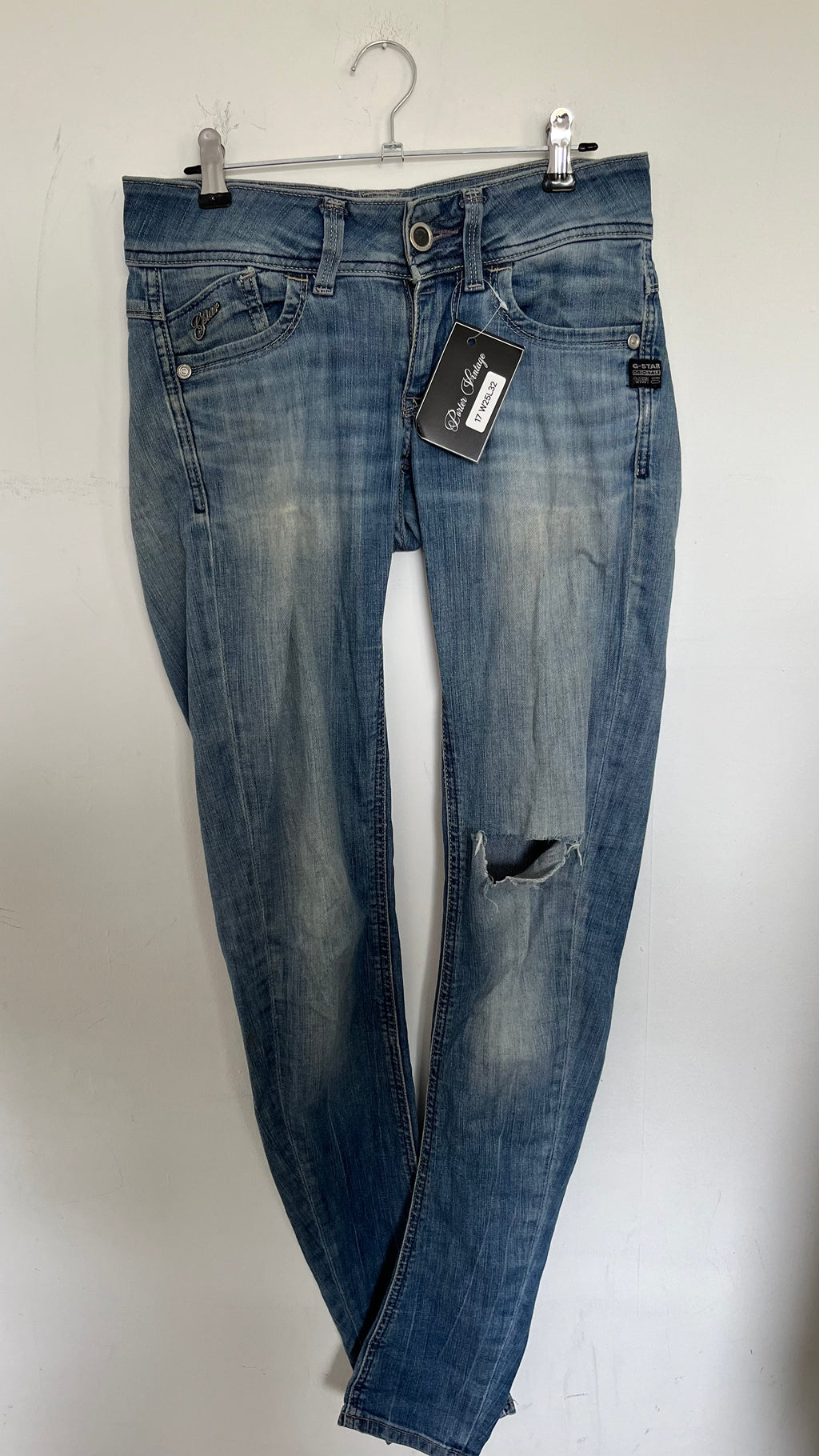 VINTAGE 2000S G STAR LOW RISE JEANS SIZE 25
