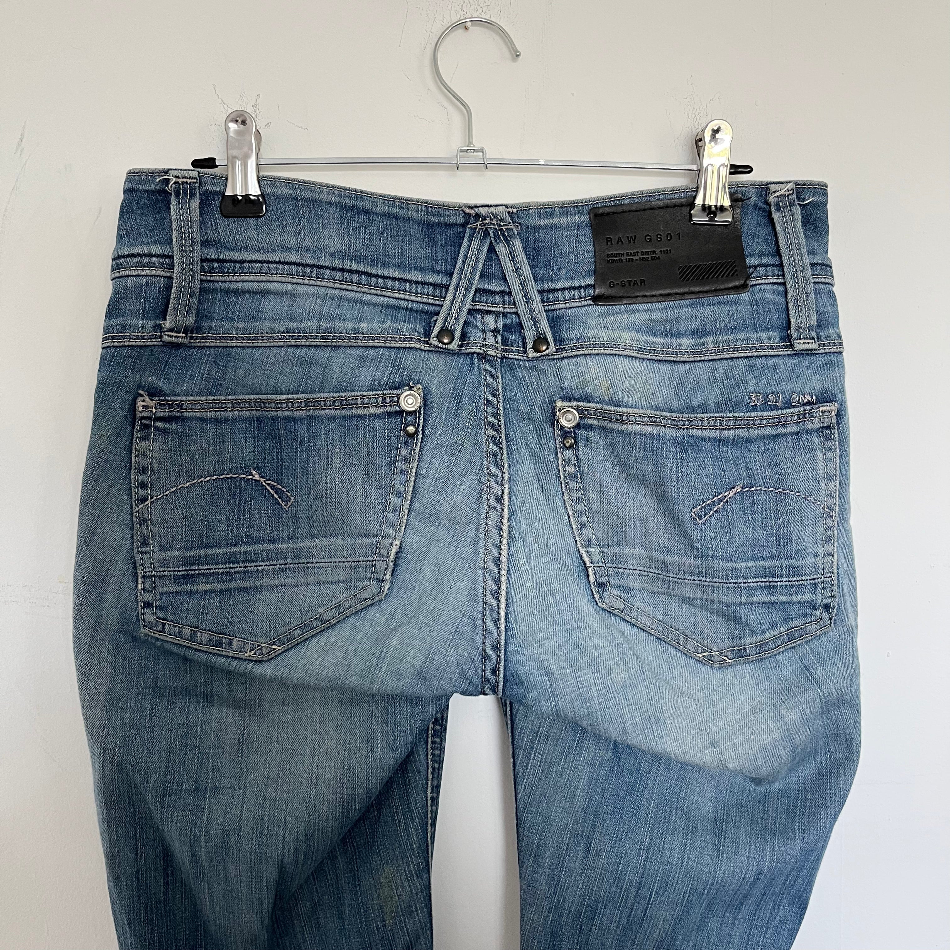 VINTAGE 2000S G STAR LOW RISE JEANS SIZE 25