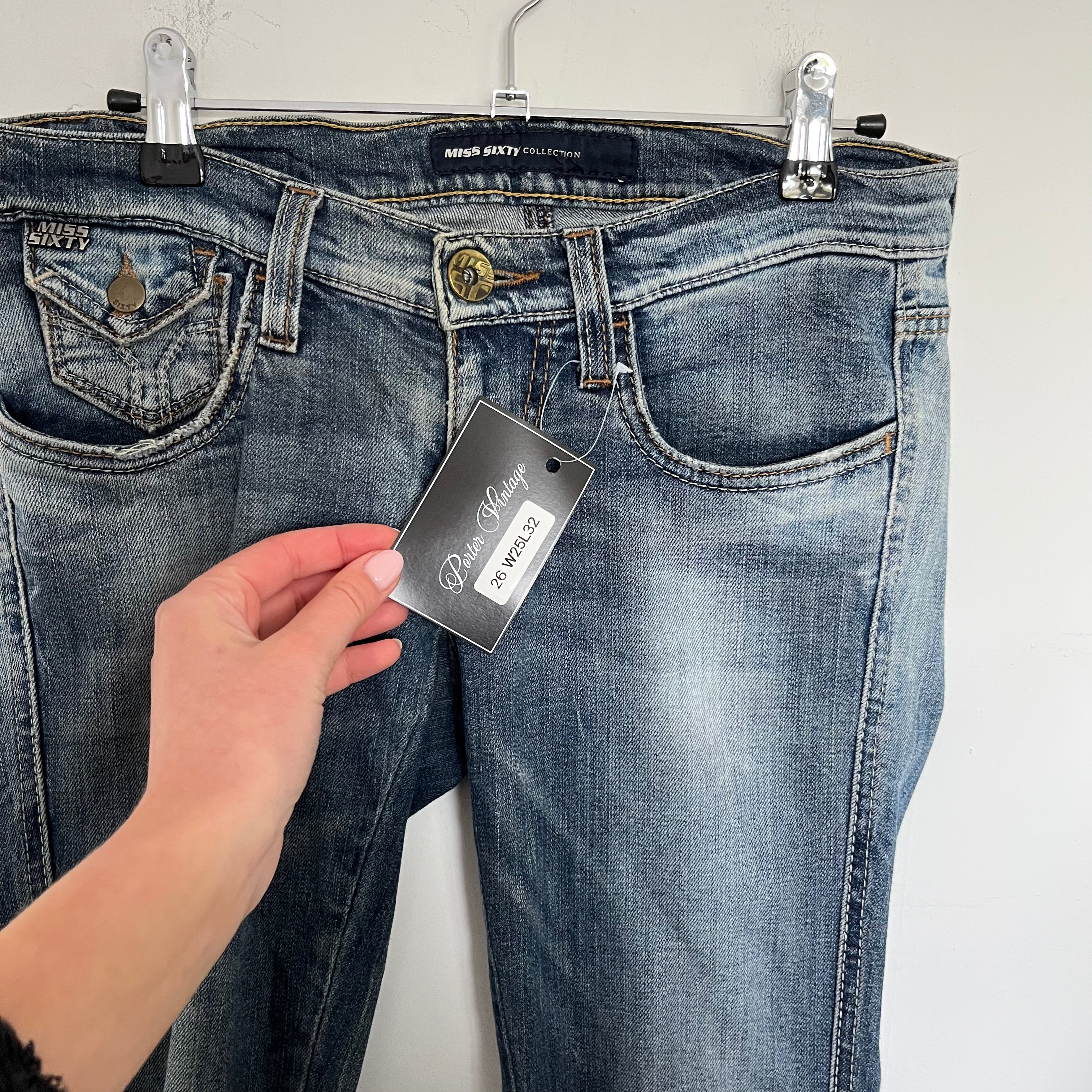 VINTAGE 2000S MISS SIXTY LOW RISE JEANS SIZE 25