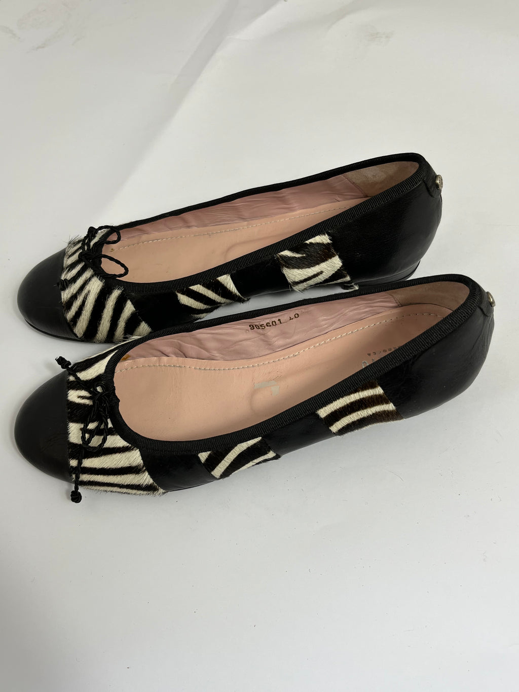VINTAGE PONY FUR BALLERINA FLATS EU40