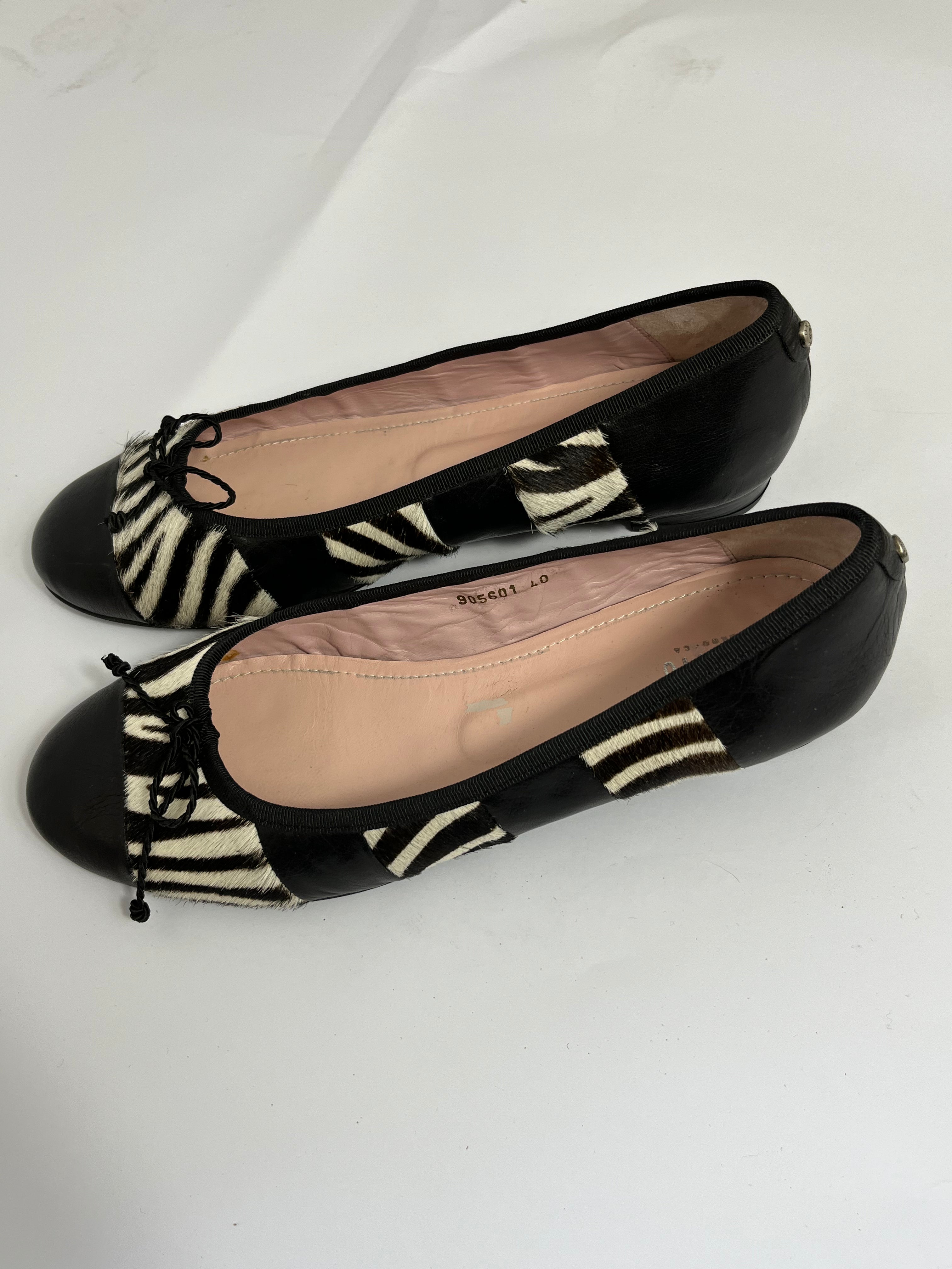 VINTAGE PONY FUR BALLERINA FLATS EU40