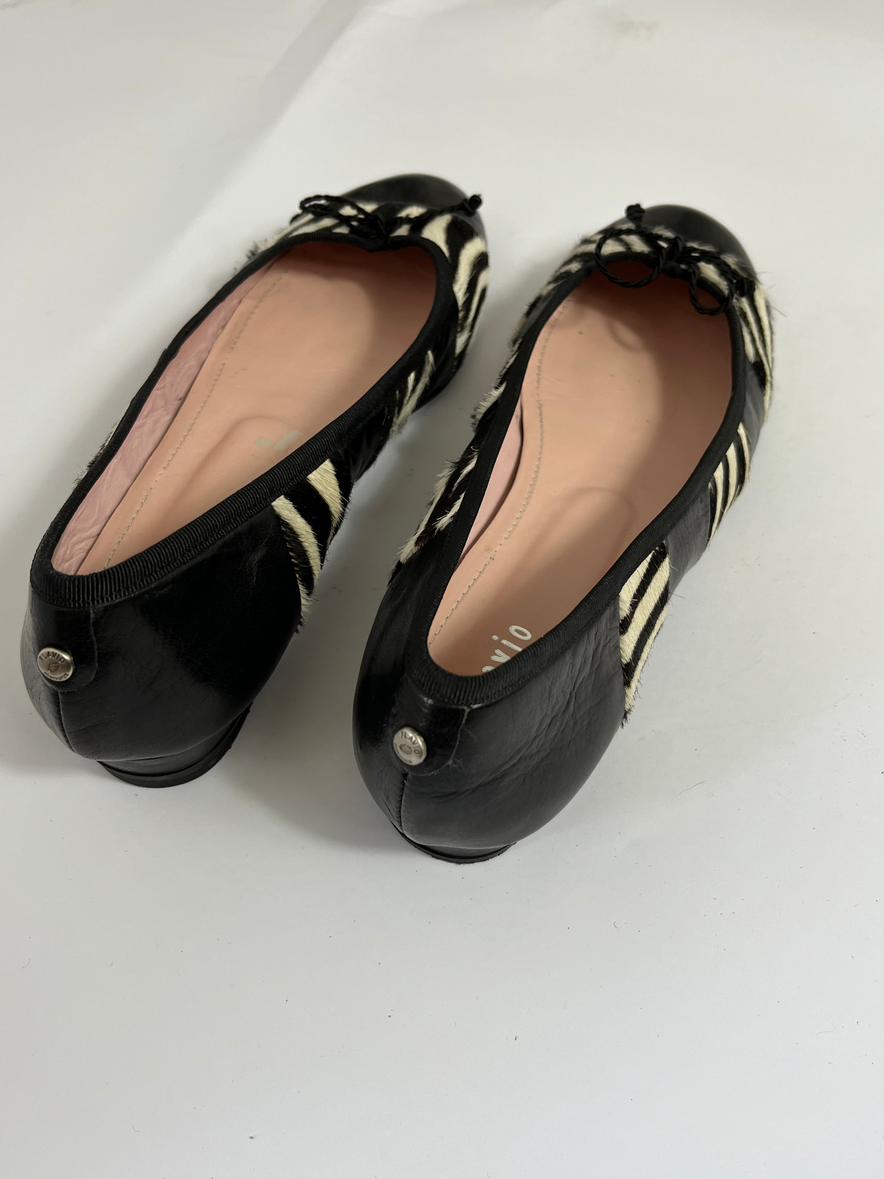 VINTAGE PONY FUR BALLERINA FLATS EU40