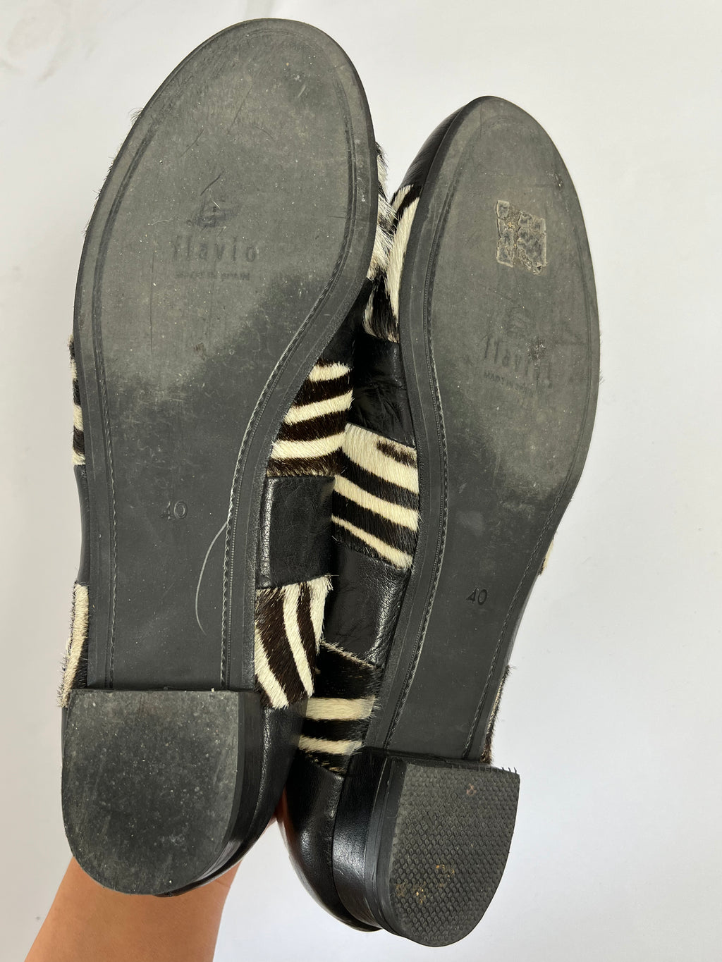 VINTAGE PONY FUR BALLERINA FLATS EU40