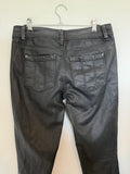 VINTAGE WAXED LOW RISE JEANS SIZE 26