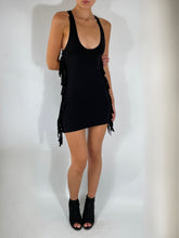 Load image into Gallery viewer, BLACK FRINGE DRESS
