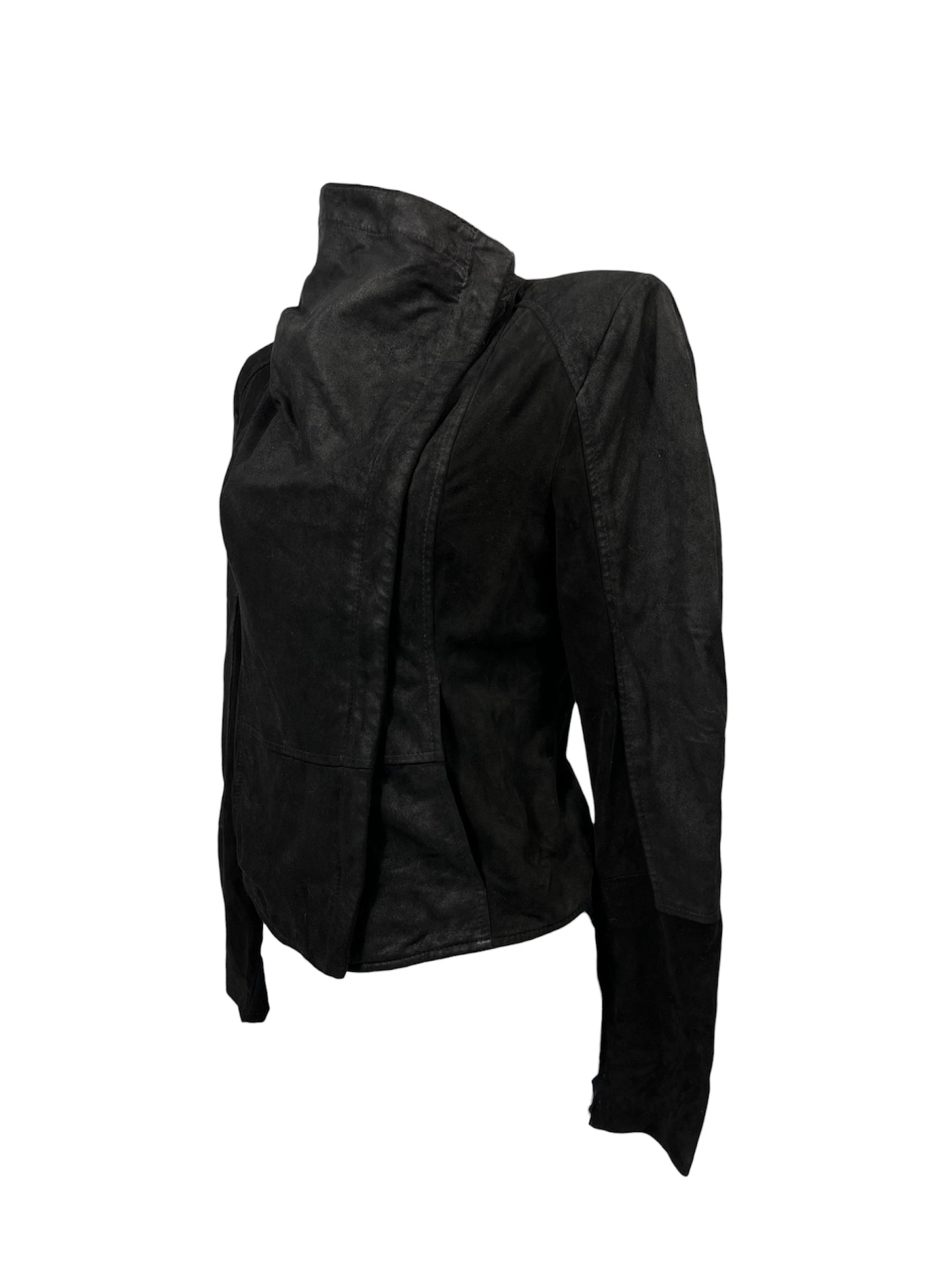 VINTAGE ASYMMETRIC LEATHER JACKET