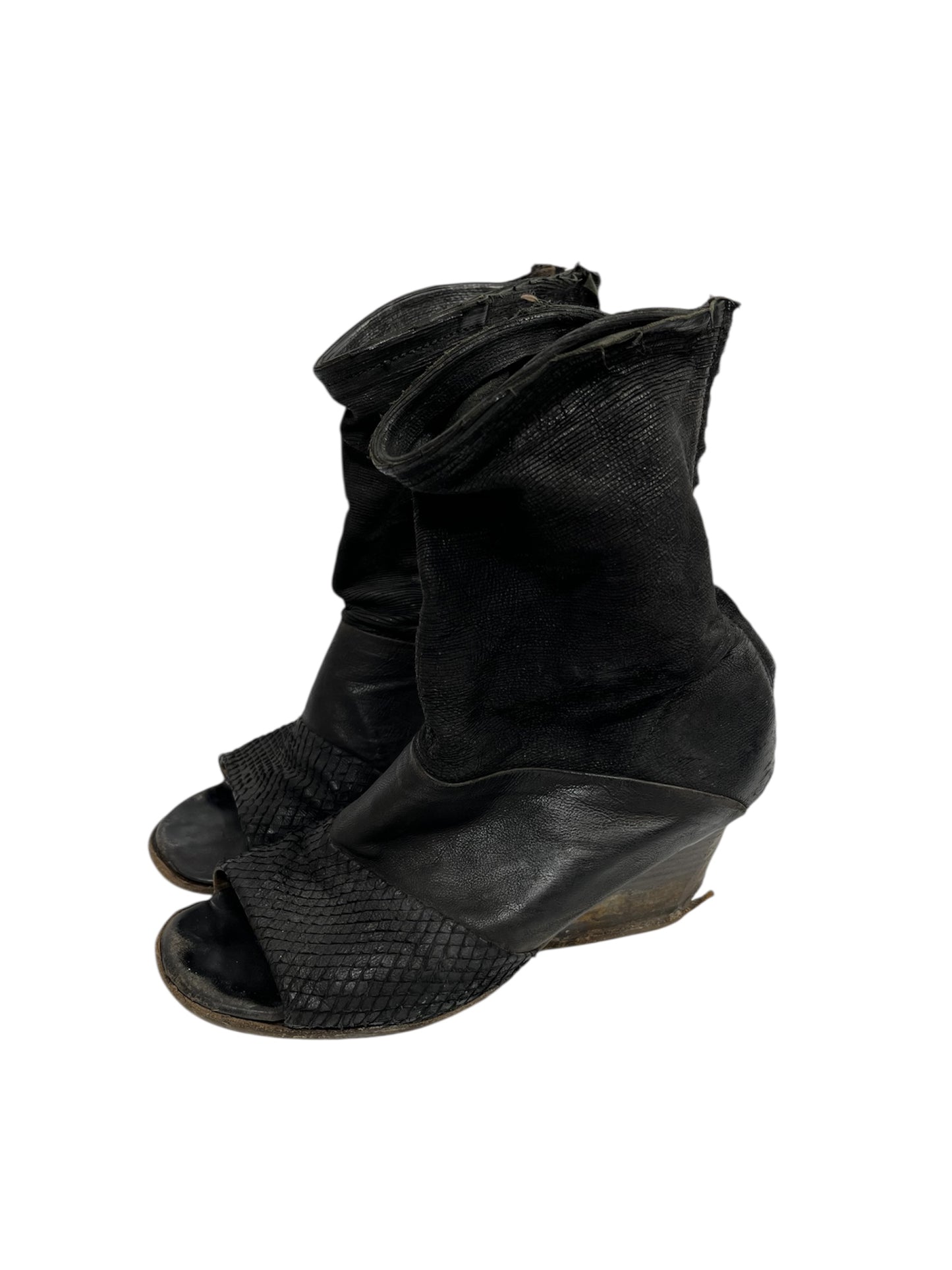 AS98 OPEN TOE WEDGE HEELS